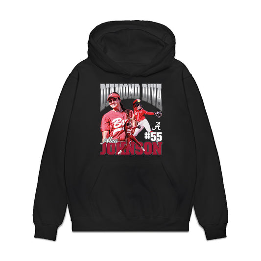 Alabama - NCAA Softball : Alea Johnson - Collage Premium Hooded Sweatshirt-0