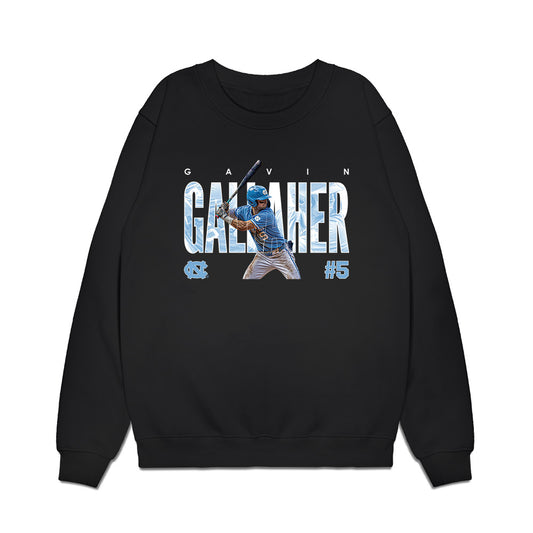 UNC - NCAA Baseball : Gavin Gallaher - Collage Premium Crewneck Sweatshirt-0