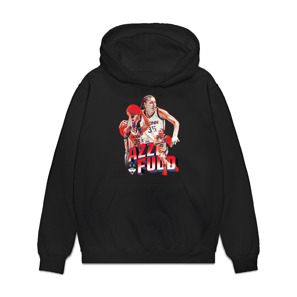 UConn - NCAA Women's Basketball : Azzi Fudd - Graphic Tee Premium Hooded Sweatshirt-0