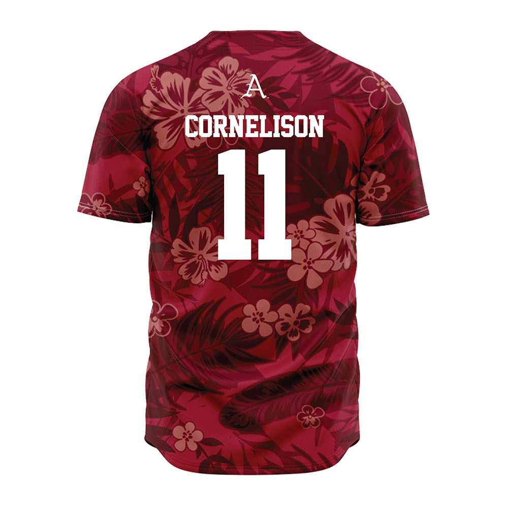 Arkansas - NCAA Baseball : Luke Cornelison - Red Jersey-1