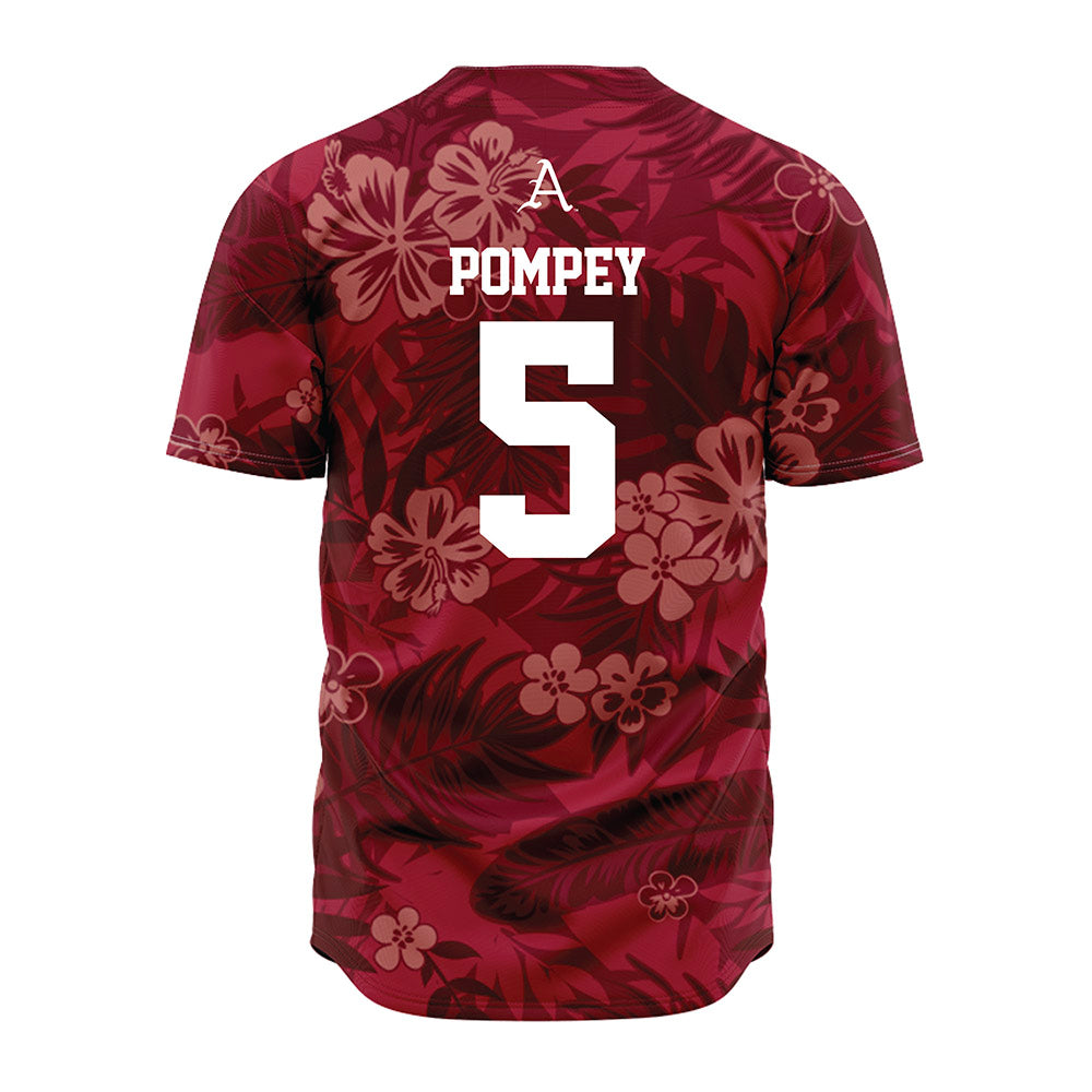 Arkansas - NCAA Baseball : TJ Pompey - Red Jersey-1