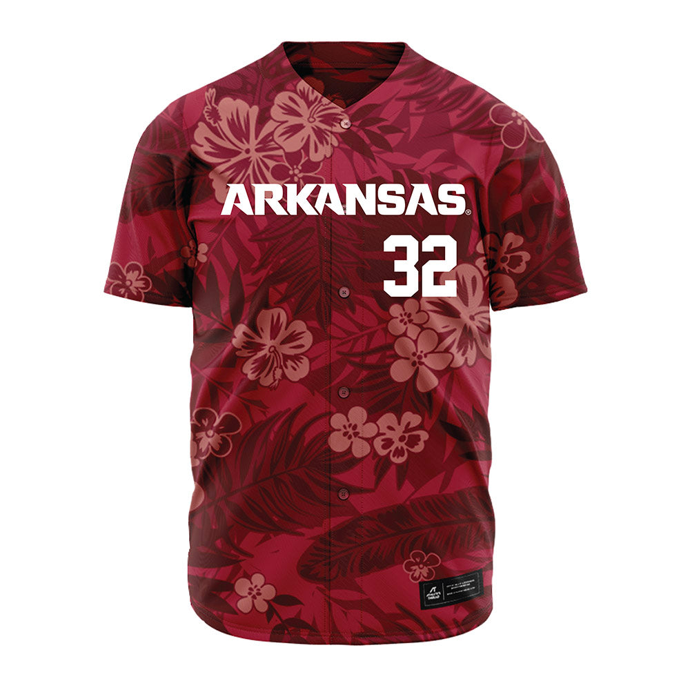 Arkansas - NCAA Baseball : Trystan Trystan - Red Jersey-0