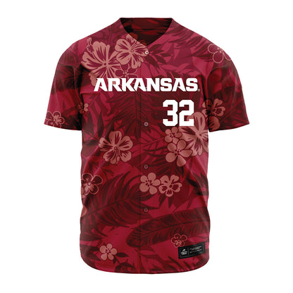 Arkansas - NCAA Baseball : Trystan Trystan - Red Jersey-0