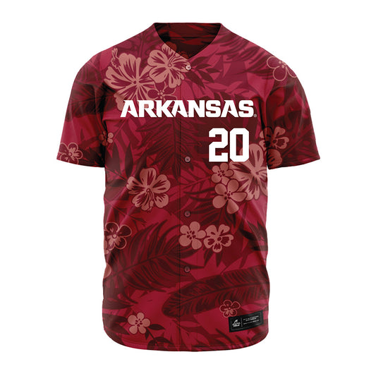 Arkansas - NCAA Baseball : Max Holland - Red Jersey-0