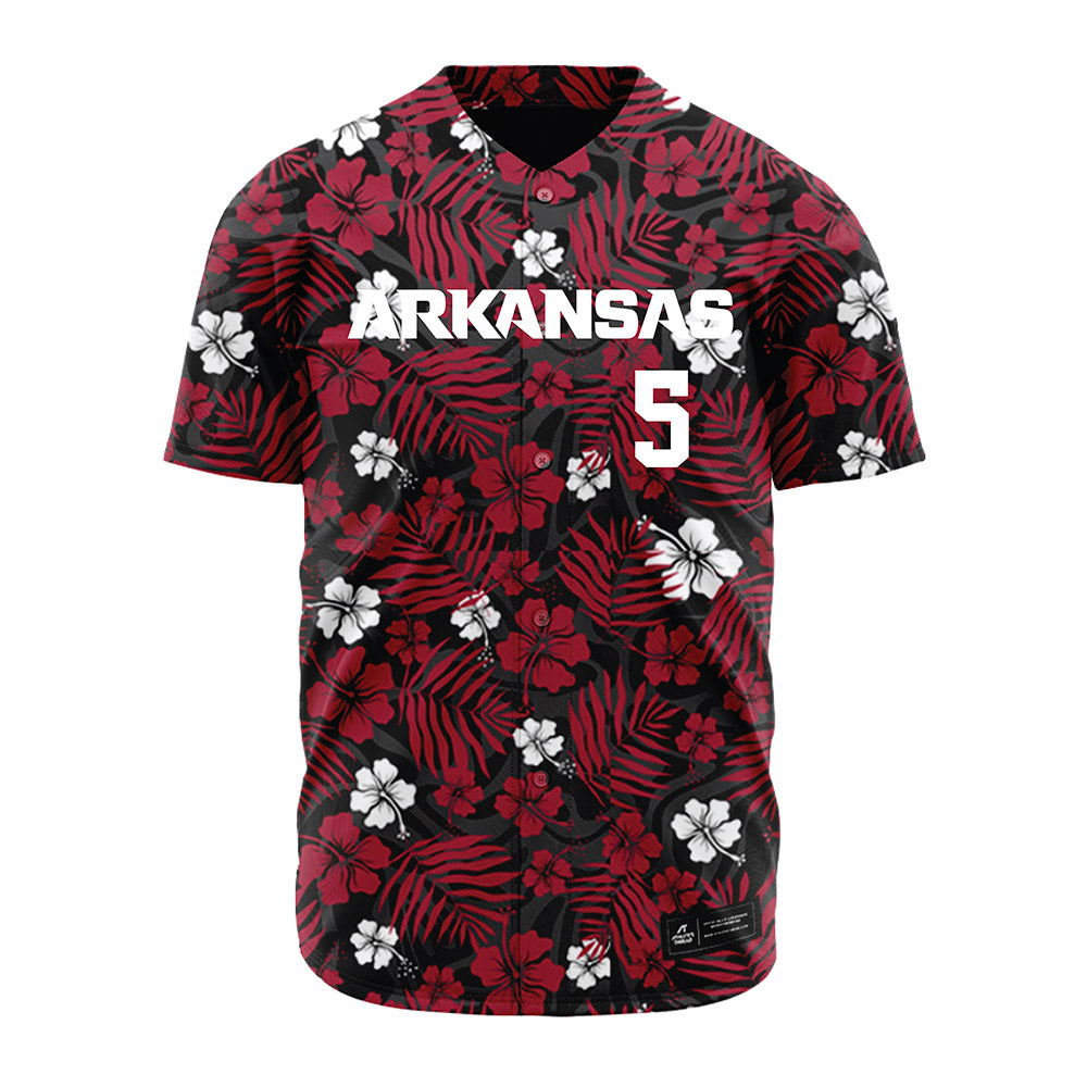 Arkansas - NCAA Baseball : TJ Pompey - Red Jersey-0