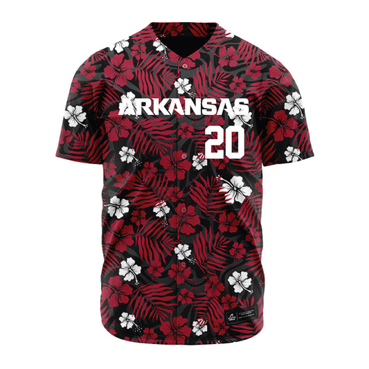 Arkansas - NCAA Baseball : Max Holland - Red Jersey-0