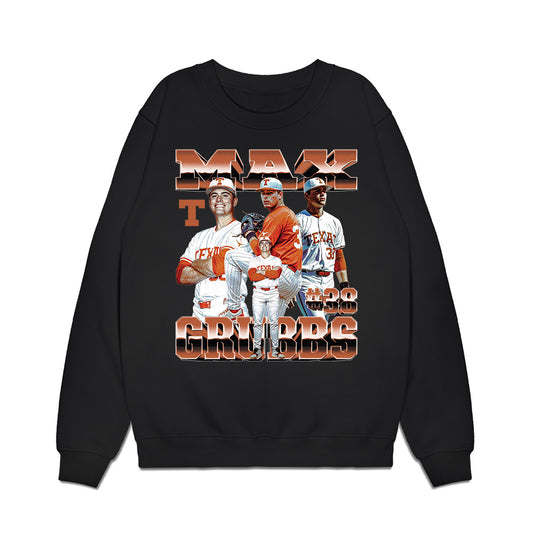 Texas - NCAA Baseball : Max Grubbs - Collage Premium Crewneck Sweatshirt-0
