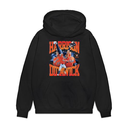 Virginia - NCAA Baseball : Harrison Didawick - Collage Premium Hooded Sweatshirt-0