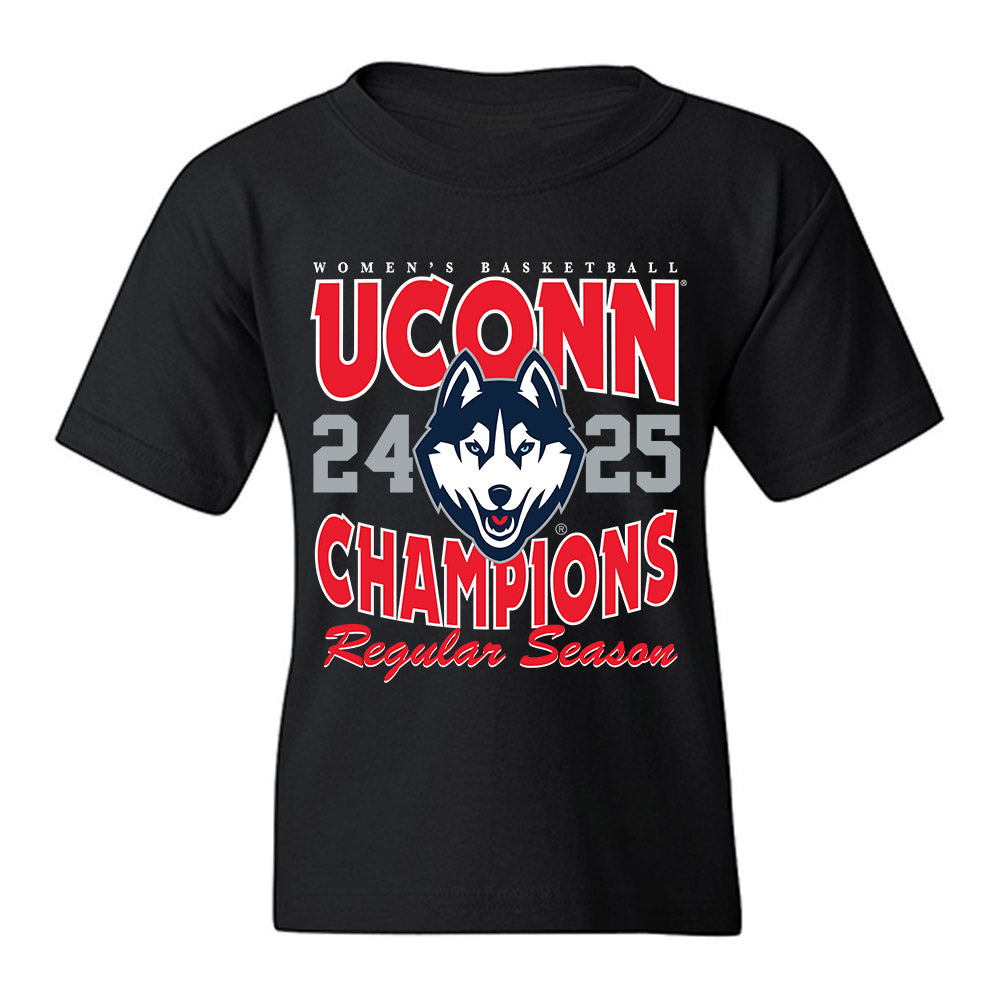 UConn - NCAA Women's Basketball : Morgan Cheli - Regular Season Champs Youth T-Shirt-0