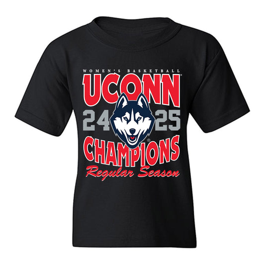 UConn - NCAA Women's Basketball : Azzi Fudd - Regular Season Champs Youth T-Shirt-0