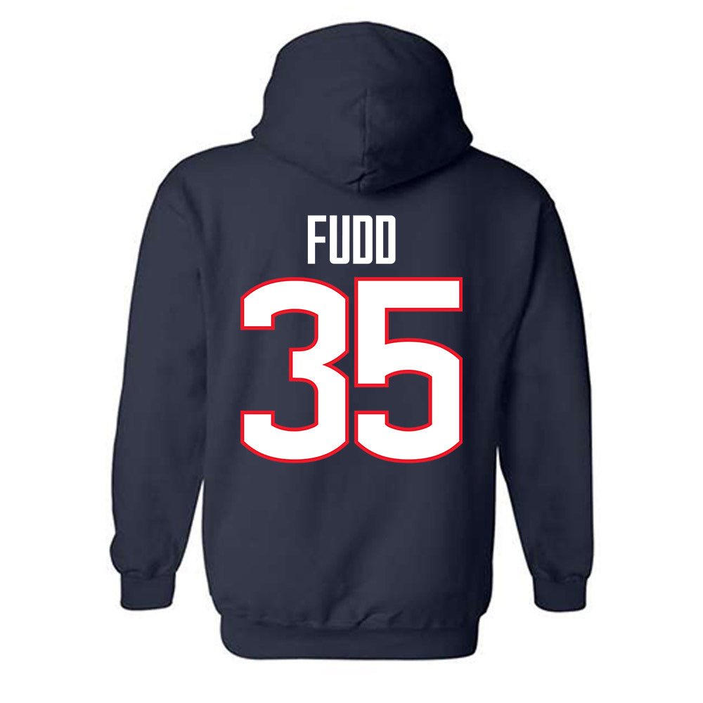 UConn - NCAA Women's Basketball : Azzi Fudd - Big East Champs Classic Fashion Shersey Hooded Sweatshirt-1