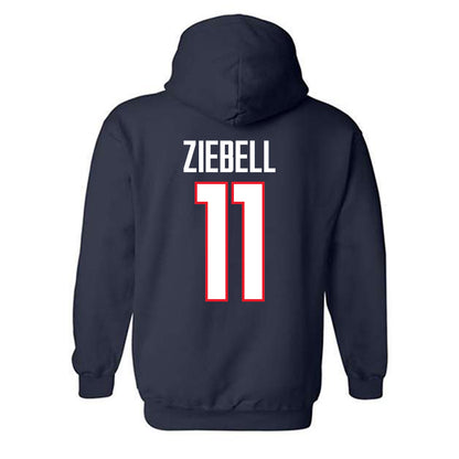 UConn - NCAA Women's Basketball : Allie Ziebell - Big East Champs Classic Fashion Shersey Hooded Sweatshirt-1