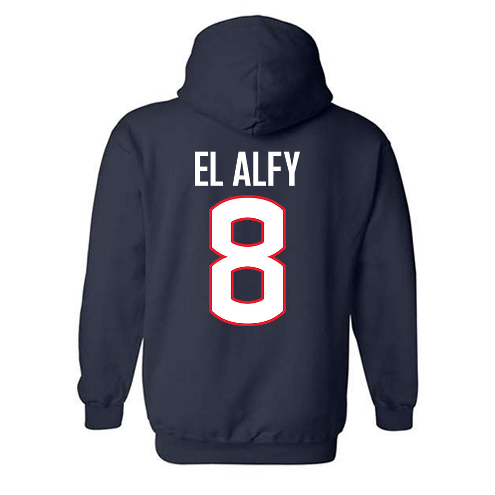 UConn - NCAA Women's Basketball : Jana El Alfy - Big East Champs Classic Fashion Shersey Hooded Sweatshirt-1