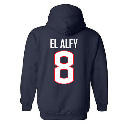 UConn - NCAA Women's Basketball : Jana El Alfy - Big East Champs Classic Fashion Shersey Hooded Sweatshirt-1
