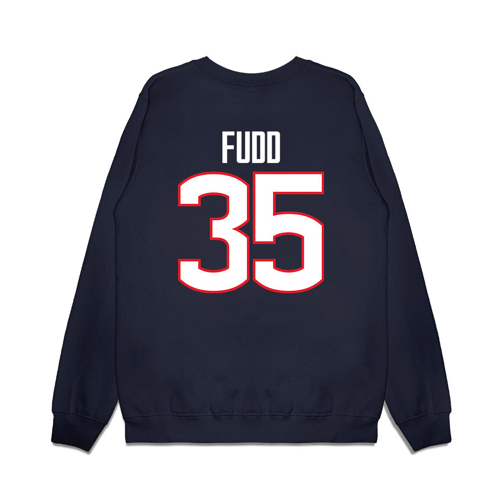 UConn - NCAA Women's Basketball : Azzi Fudd - National Champs Classic Shersey Premium Crewneck Sweatshirt-1