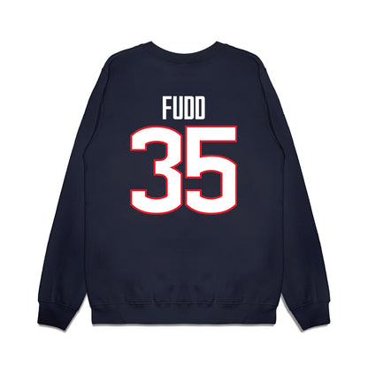 UConn - NCAA Women's Basketball : Azzi Fudd - National Champs Classic Shersey Premium Crewneck Sweatshirt-1