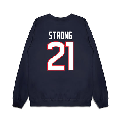 UConn - NCAA Women's Basketball : Sarah Strong - National Champs Classic Shersey Premium Crewneck Sweatshirt-1