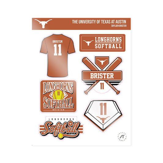Texas - NCAA Softball : Shylien Brister - Sticker Sheet-0