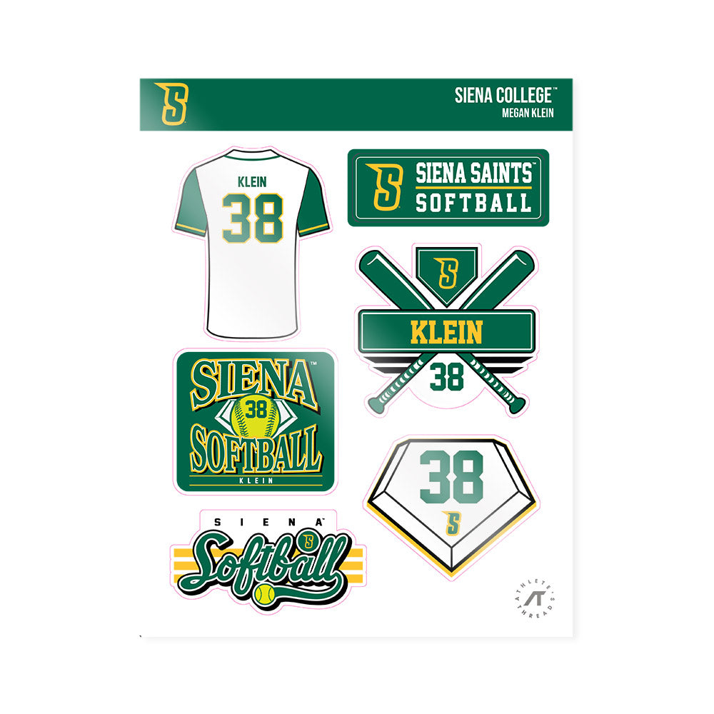 Siena - NCAA Softball : Megan Klein - Sticker Sheet-0