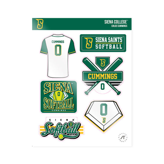 Siena - NCAA Softball : chloe cummings - Sticker Sheet-0