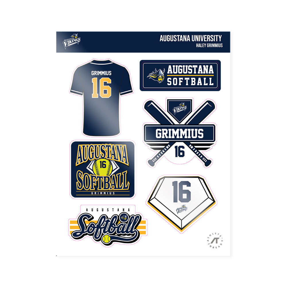 AU - NCAA Softball : Haley Grimmius - Sticker Sheet-0