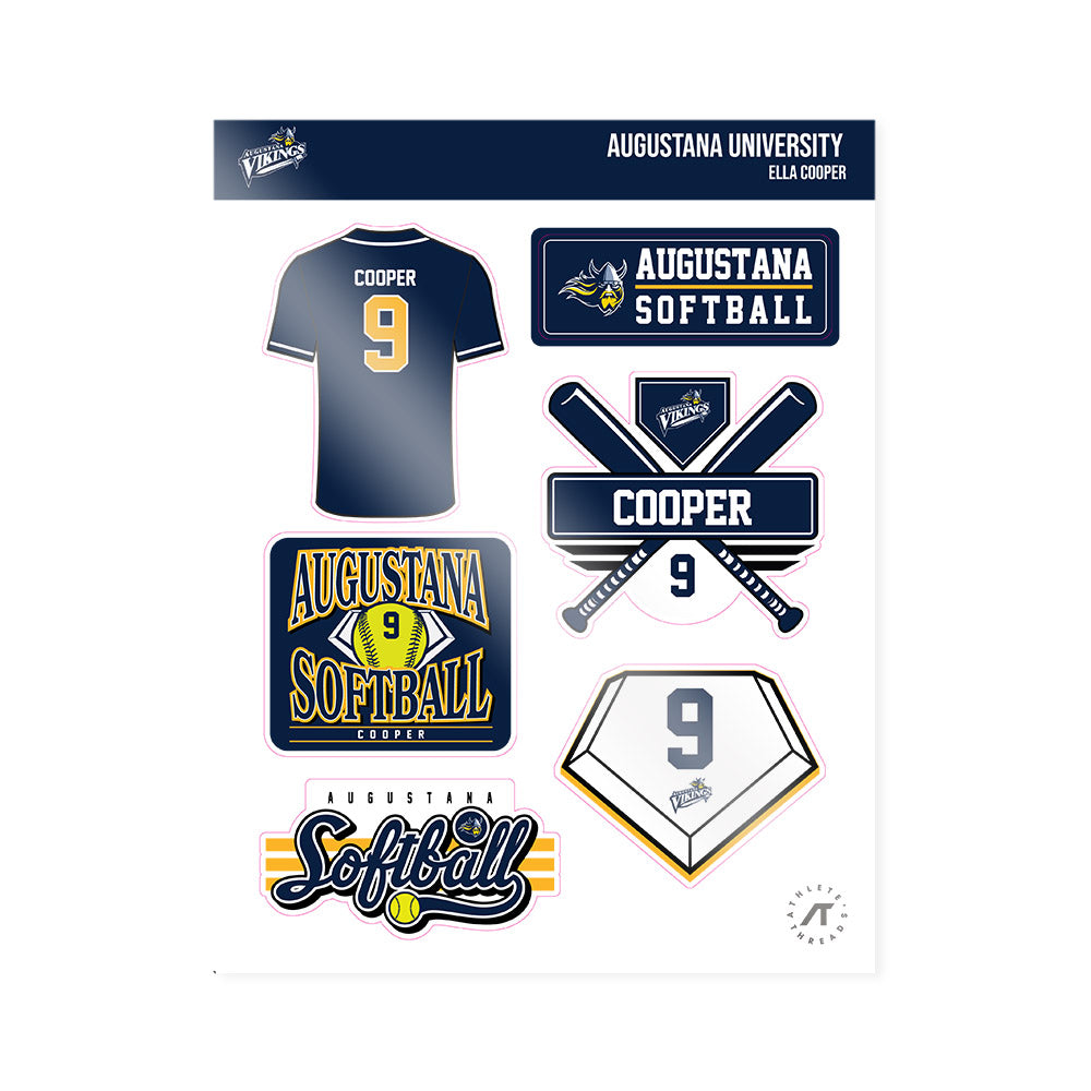 AU - NCAA Softball : Ella Cooper - Sticker Sheet-0