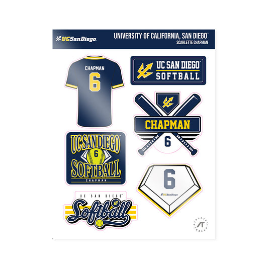 UCSD - NCAA Softball : Scarlette Chapman - Sticker Sheet-0