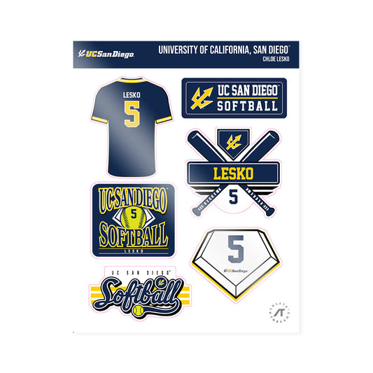 UCSD - NCAA Softball : Chloe Lesko - Sticker Sheet-0