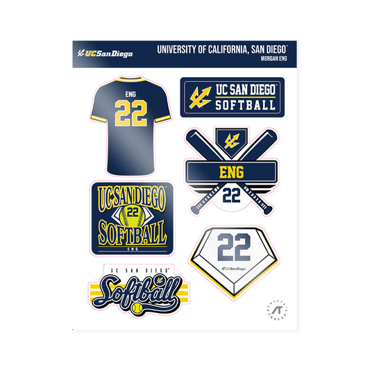 UCSD - NCAA Softball : Morgan Eng - Sticker Sheet-0