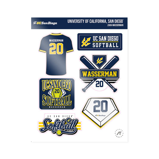 UCSD - NCAA Softball : Zara Wasserman - Sticker Sheet-0