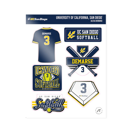 UCSD - NCAA Softball : Alexa DeMarse - Sticker Sheet-0