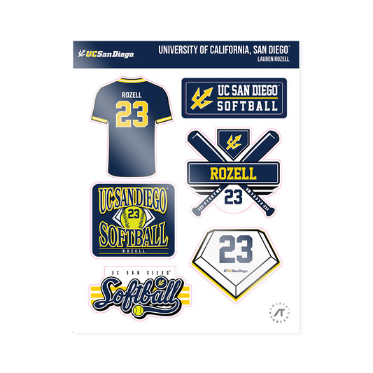UCSD - NCAA Softball : Lauren Rozell - Sticker Sheet-0