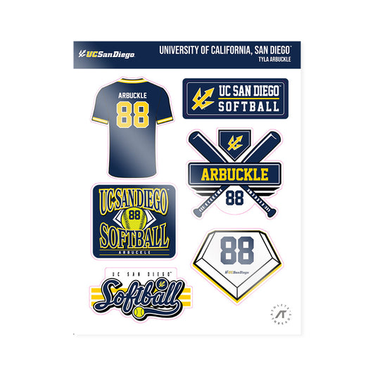 UCSD - NCAA Softball : Tyla Arbuckle - Sticker Sheet-0