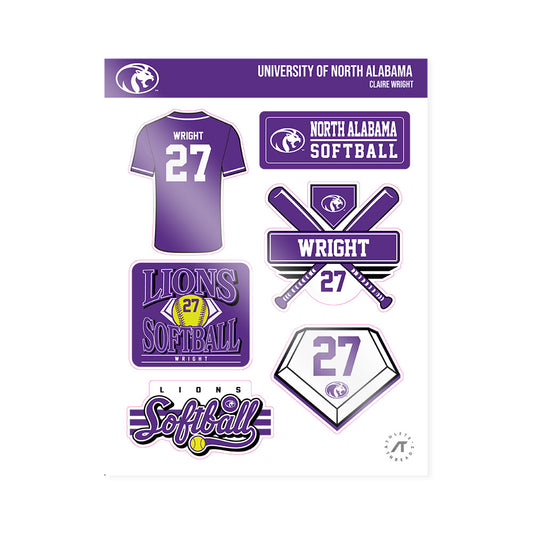North Alabama - NCAA Softball : Claire Wright - Sticker Sheet-0