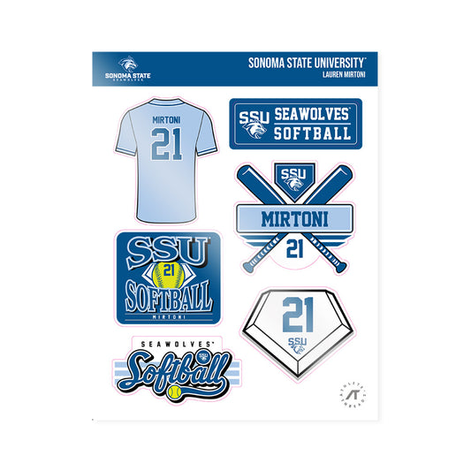 SSU - NCAA Softball : Lauren Mirtoni - Sticker Sheet-0