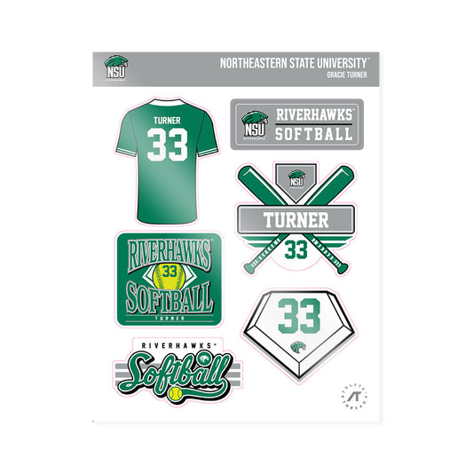 Northeastern State - NCAA Softball : Gracie Turner - Sticker Sheet-0