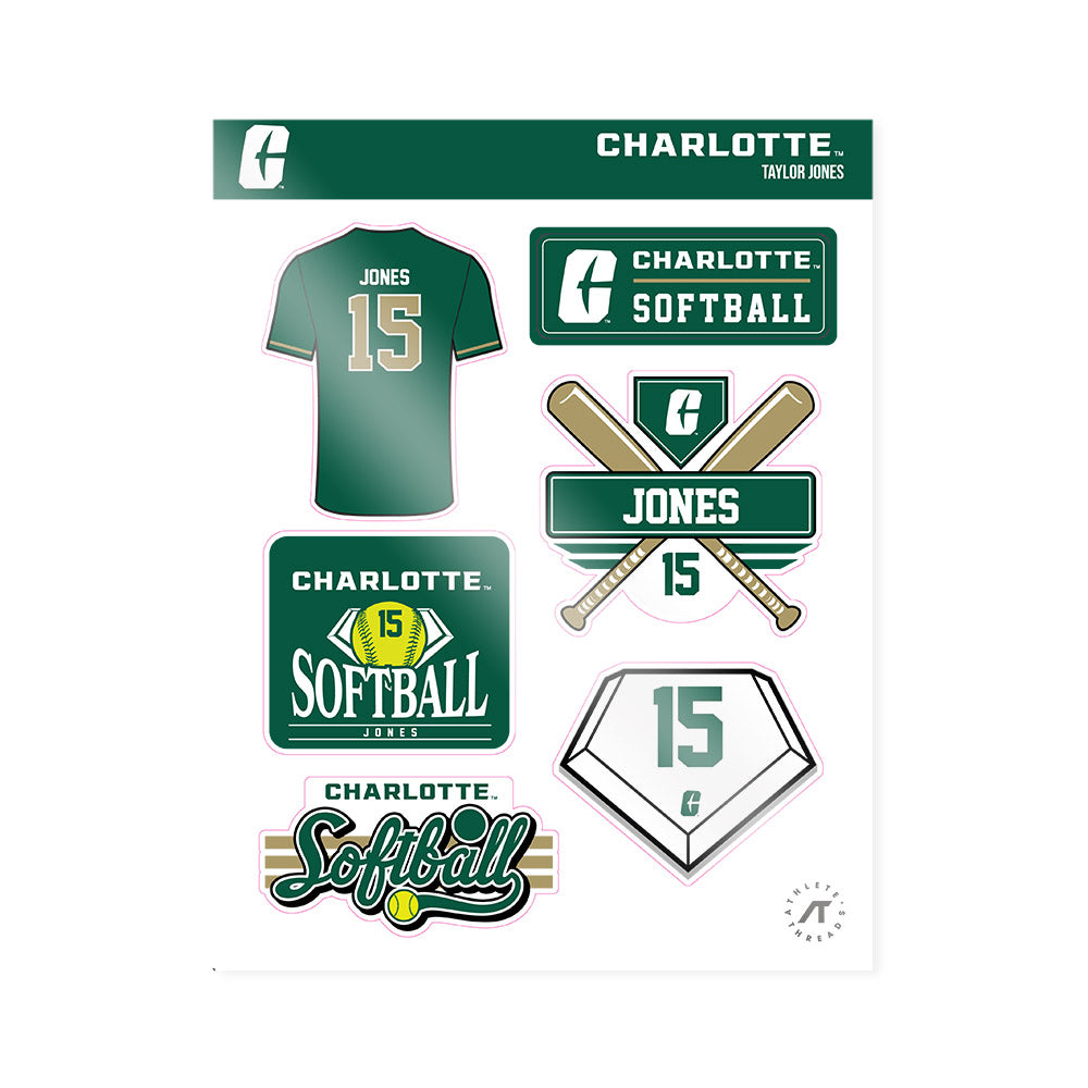 UNC Charlotte - NCAA Softball : Taylor Jones - Sticker Sheet-0