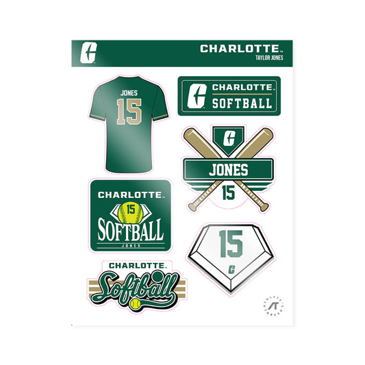 UNC Charlotte - NCAA Softball : Taylor Jones - Sticker Sheet-0