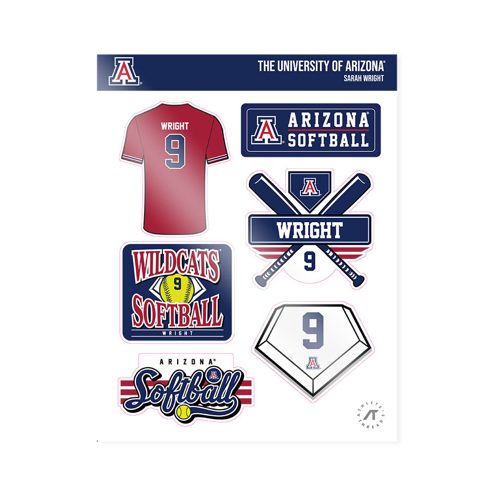 Arizona - NCAA Softball : Sarah Wright - Sticker Sheet-0