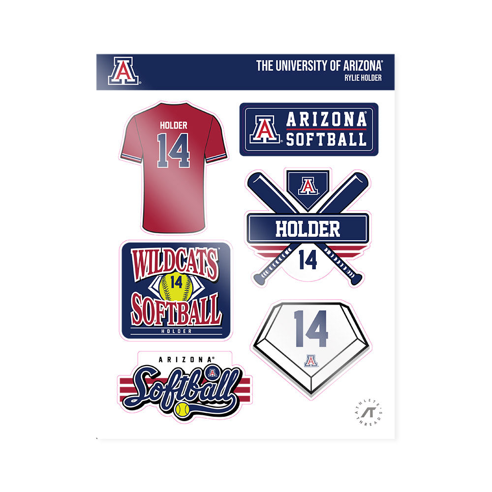 Arizona - NCAA Softball : Rylie Holder - Sticker Sheet-0