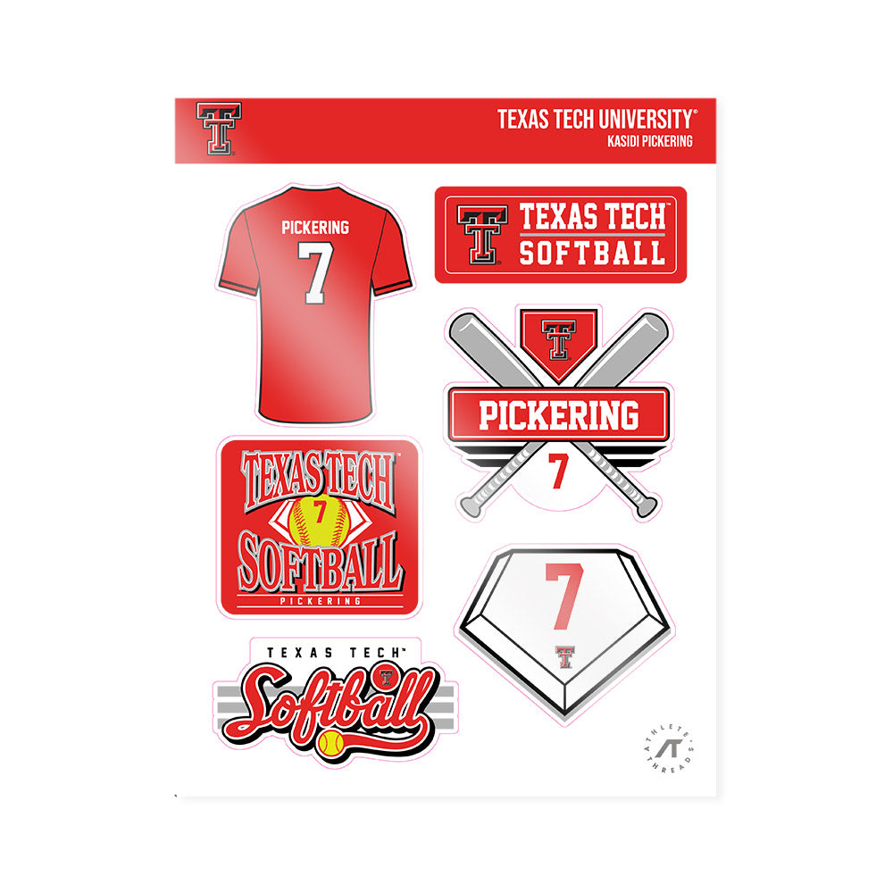 Texas Tech - NCAA Softball : Kasidi Pickering - Sticker Sheet-0