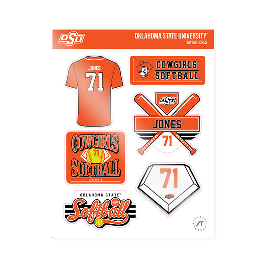 Oklahoma State - NCAA Softball : Jayden Jones - Sticker Sheet-0