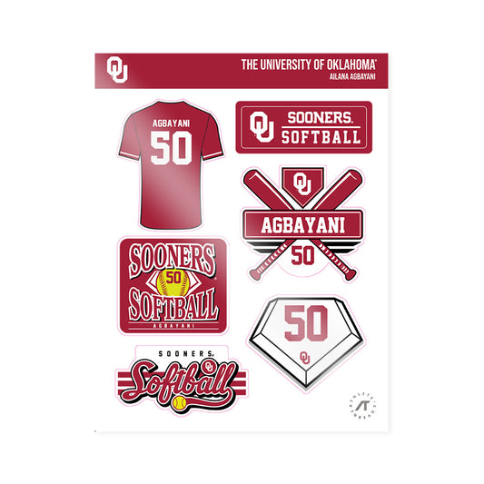 Oklahoma - NCAA Softball : Ailana Agbayani - Sticker Sheet-0