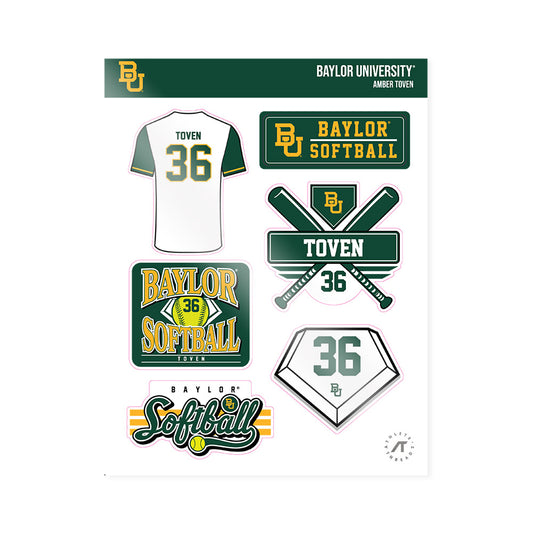 Baylor - NCAA Softball : Amber Toven - Sticker Sheet-0