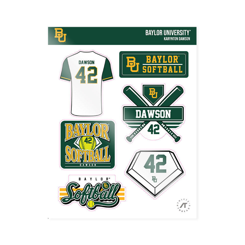 Baylor - NCAA Softball : Karynton Dawson - Sticker Sheet-0