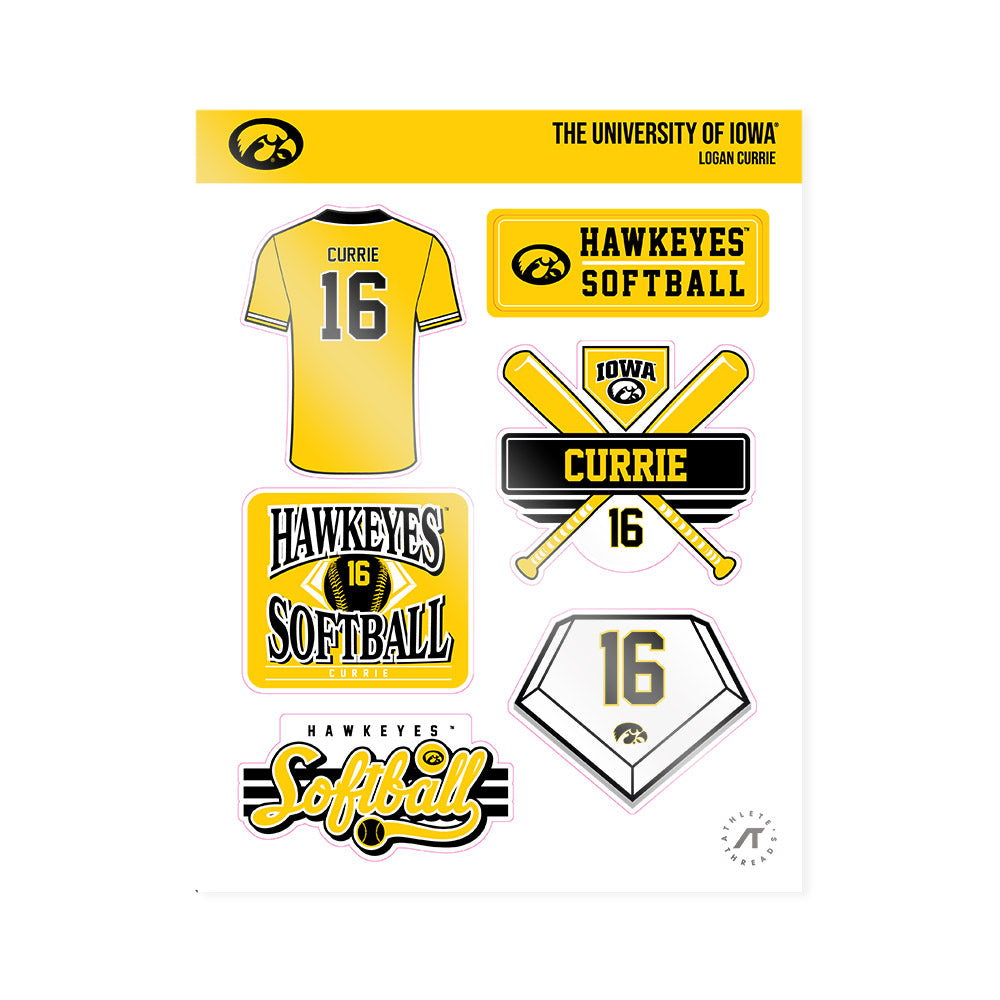 Iowa - NCAA Softball : Logan Currie - Sticker Sheet-0