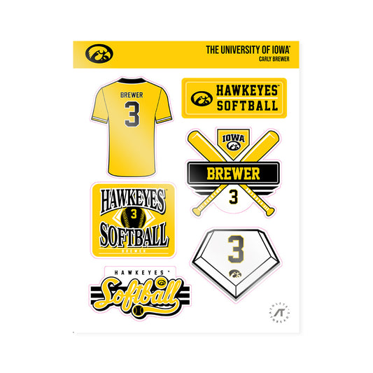 Iowa - NCAA Softball : Carly Brewer - Sticker Sheet-0