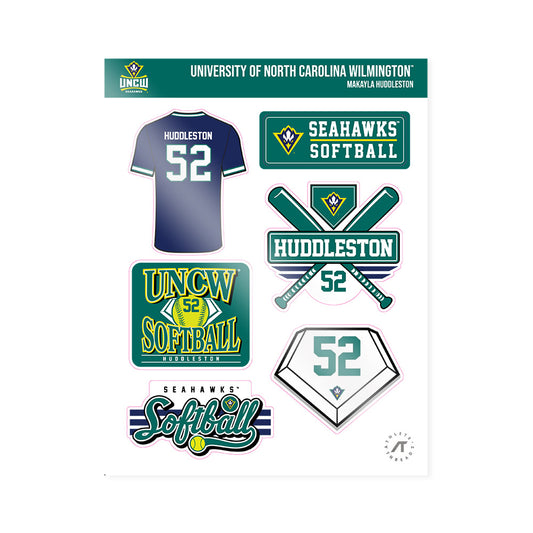 UNC Wilmington - NCAA Softball : Makayla Huddleston - Sticker Sheet-0