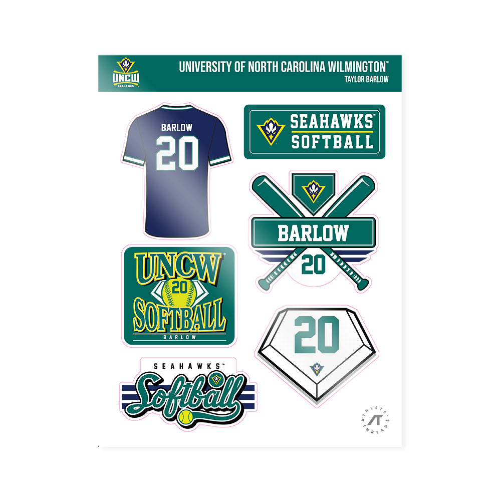 UNC Wilmington - NCAA Softball : Taylor Barlow - Sticker Sheet-0