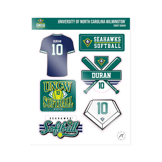 UNC Wilmington - NCAA Softball : Envey Duran - Sticker Sheet-0
